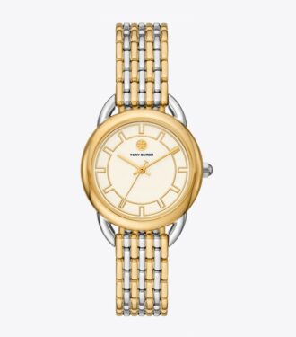 Ravello Watch, Two-Tone Gold/Stainless Steel/Ivory, 32 X 40 Mm
