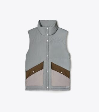 Reflective Colorblock Down Vest Reflective Colorblock Down Vest