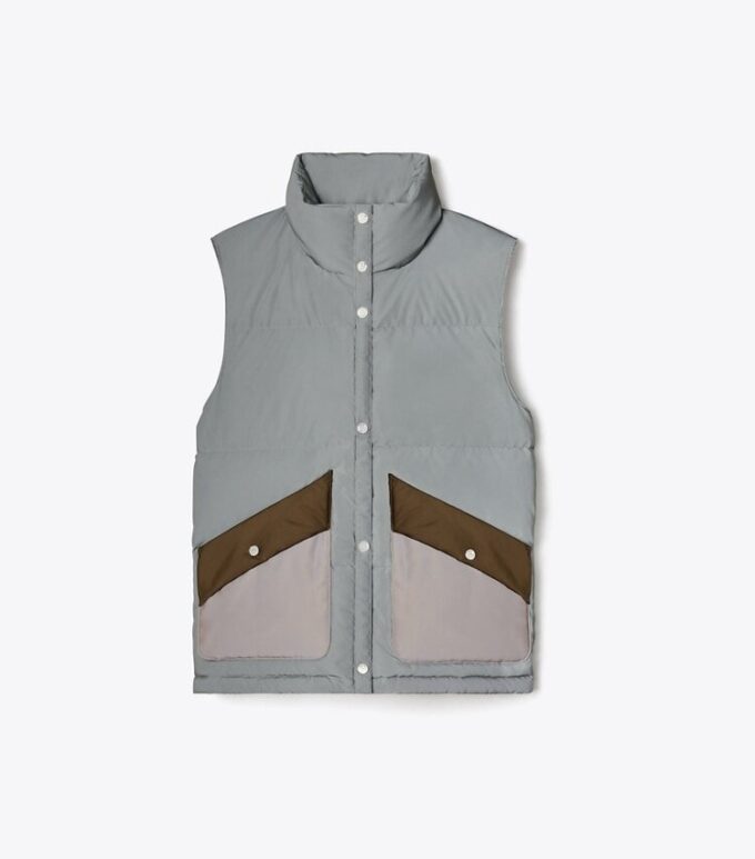 Reflective Colorblock Down Vest Reflective Colorblock Down Vest