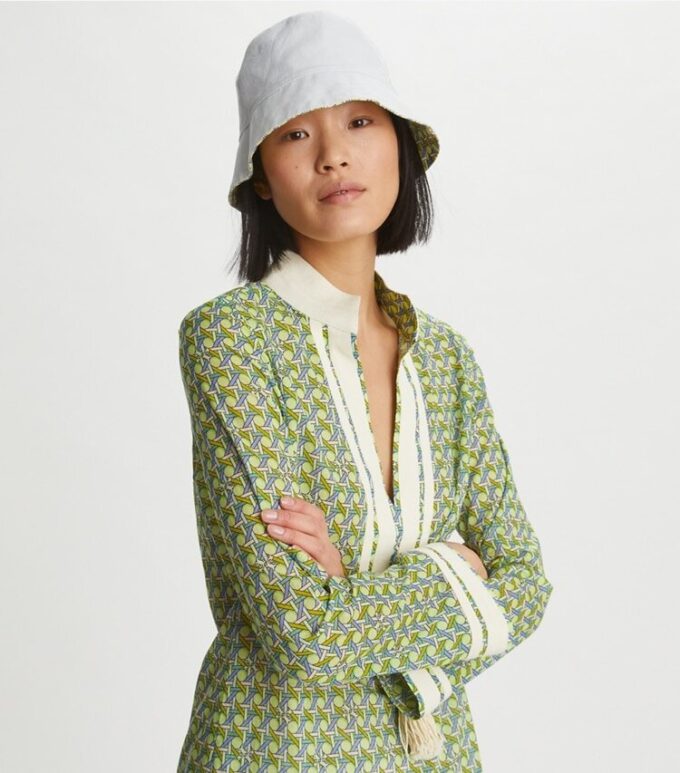 Reversible Short-Brim Basket-Weave Bucket Hat
