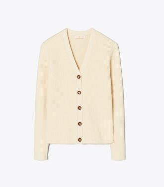 Ribbed Merino Wool Cardigan