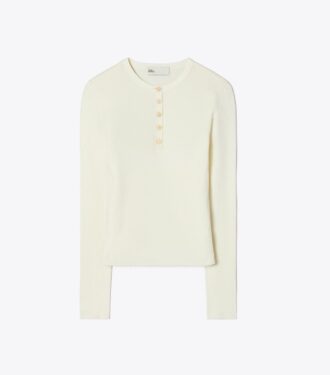 Ribbed Viscose Henley