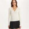 Ribbed Viscose Henley
