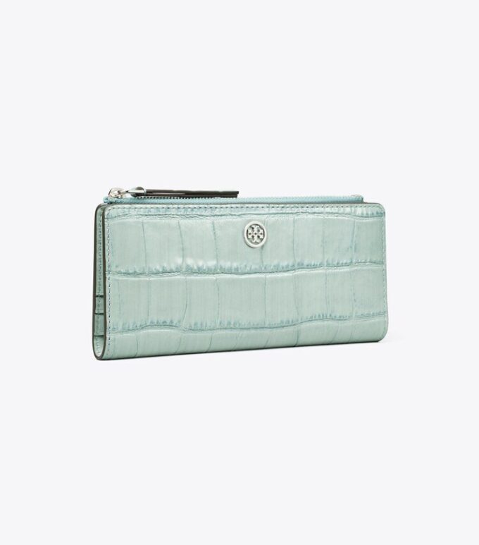 Robinson Croc-Embossed Zip Slim Wallet Robinson Croc-Embossed Zip Slim Wallet