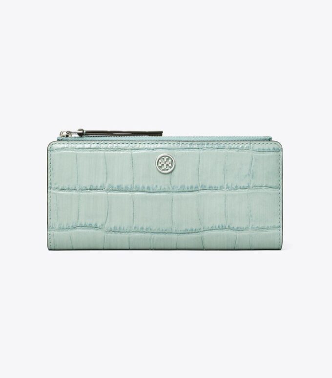 Robinson Croc-Embossed Zip Slim Wallet Robinson Croc-Embossed Zip Slim Wallet