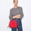 Romy Suede Pick Stitch Bucket Bag