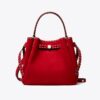 Romy Suede Pick Stitch Bucket Bag