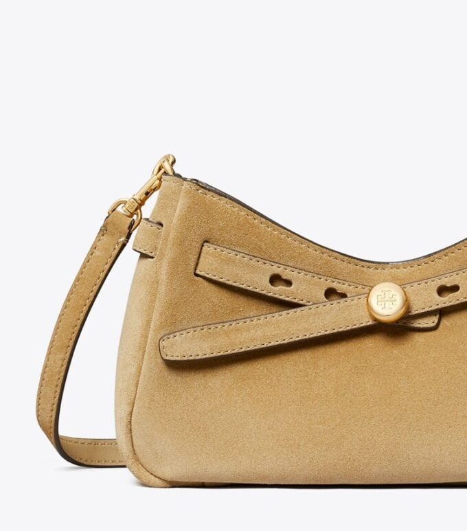 Romy Suede Zip Top Crossbody Bag