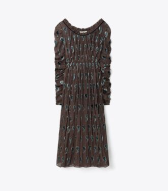 Ruched Velvet Dress