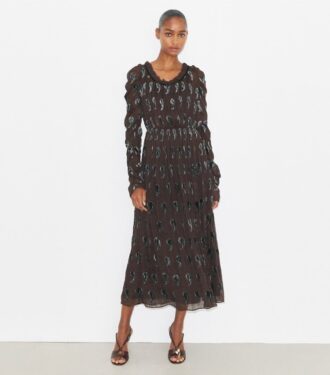 Ruched Velvet Dress