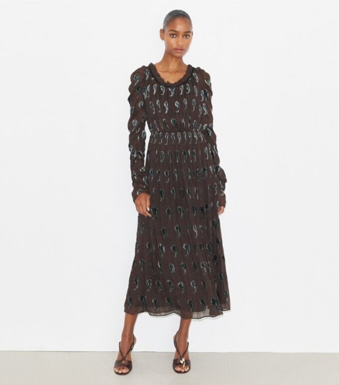 Ruched Velvet Dress