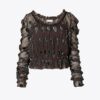 Ruched Velvet Top