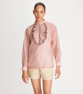 Ruffle-Front Blouse
