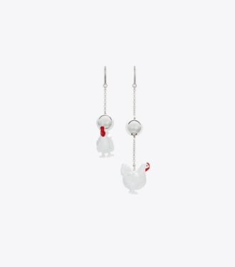 Runway Chicken Earrings