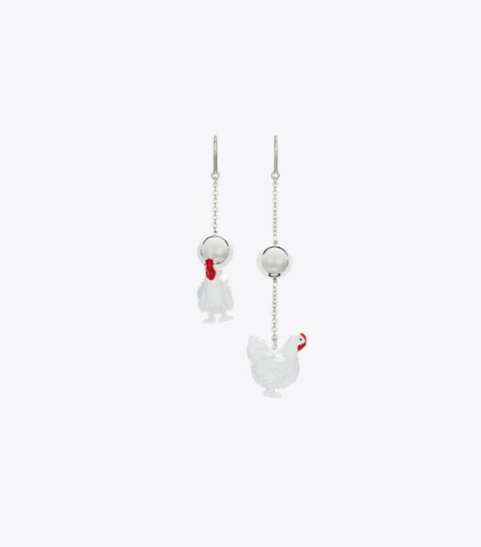 Runway Chicken Earrings