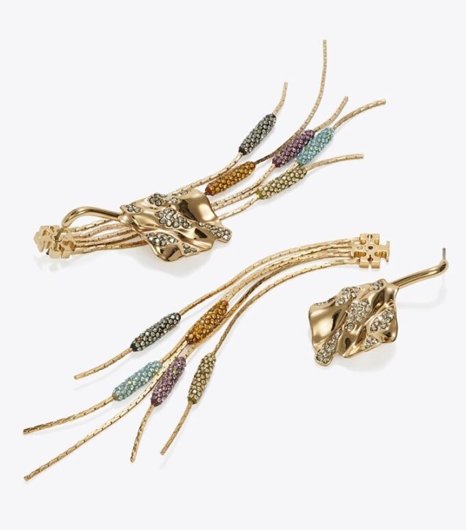 Runway Embellished Front-Back Earrings