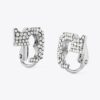 Runway Pavé Serif T Clip-On Earrings