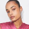 Runway Pavé Serif T Clip-On Earrings