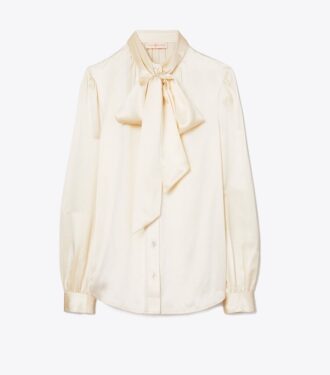 Satin Bow Blouse