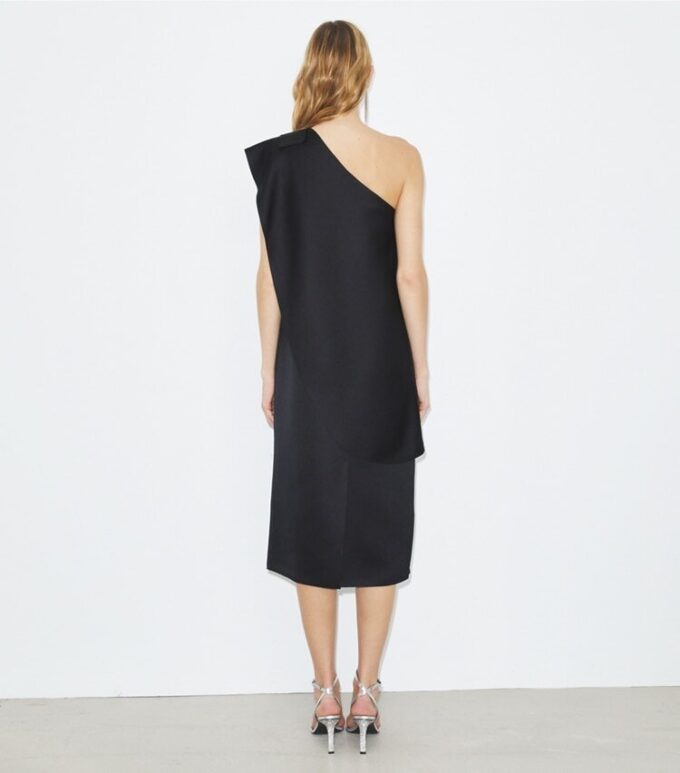 Satin Cape Dress