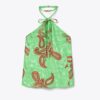 Satin Paisley Knot Top Satin Paisley Knot Top