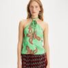 Satin Paisley Knot Top Satin Paisley Knot Top