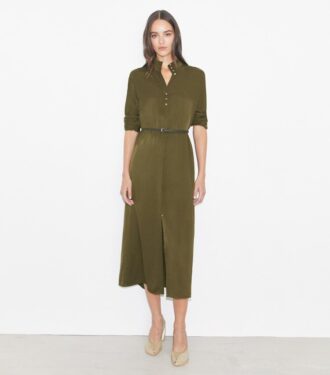 Satin Shirtdress