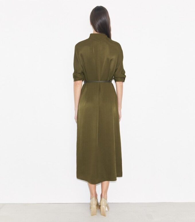 Satin Shirtdress