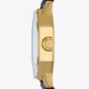 Sawyer Octagonal Watch, Navy Leather/Gold-Tone Stainless Steel, 28 X 32mm