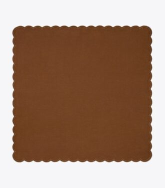 Scalloped Dinner Linen Napkin, Set Of 6