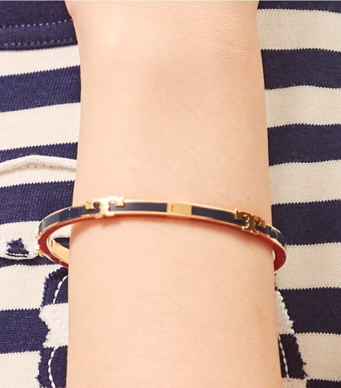 Serif-T Enameled Stackable Bracelet Serif-T Enameled Stackable Bracelet