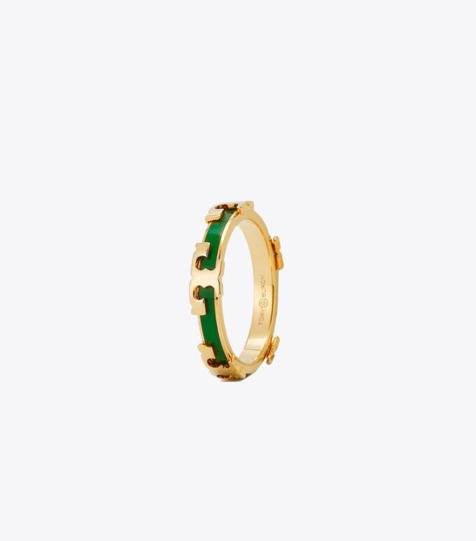Serif-T Enameled Stackable Ring Serif-T Enameled Stackable Ring