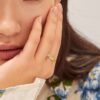 Serif-T Enameled Stackable Ring Serif-T Enameled Stackable Ring