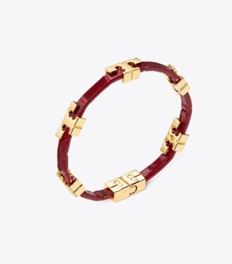 Serif-T Stackable Croc Embossed Bracelet