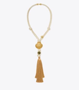 Shell Tassel Pendant Necklace