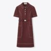 Short-Sleeve Pick Stitch Golf Dress
