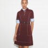 Short-Sleeve Pick Stitch Golf Dress