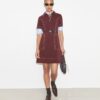 Short-Sleeve Pick Stitch Golf Dress