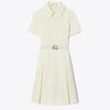 Short-Sleeve Pleated Golf Dress