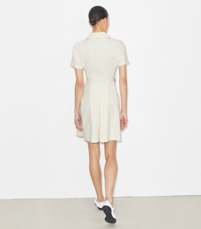 Short-Sleeve Pleated Golf Dress