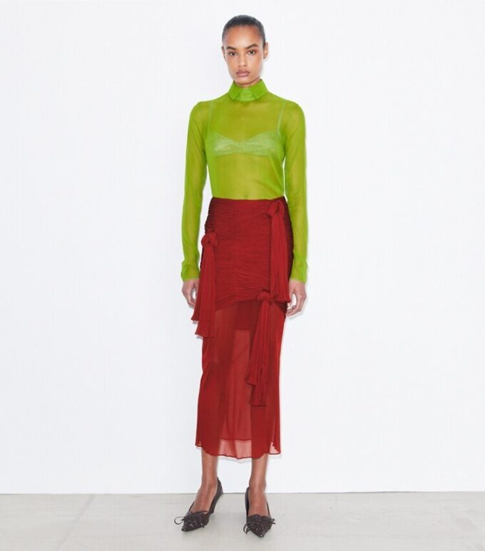 Silk Collared Top Silk Collared Top