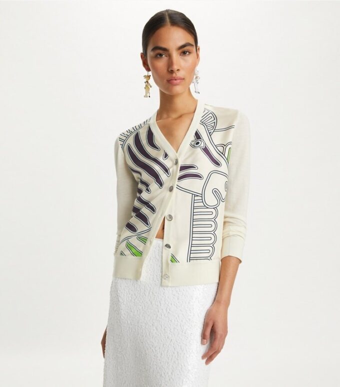 Silk Front Cardigan Silk Front Cardigan