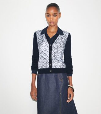 Silk-Front Cardigan