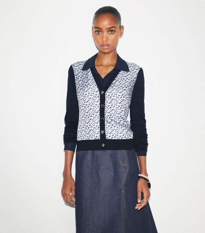 Silk-Front Cardigan Silk-Front Cardigan