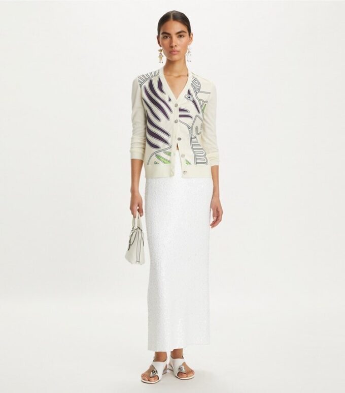 Silk Front Cardigan Silk Front Cardigan