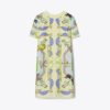 Silk-Front T-Shirt Dress