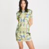 Silk-Front T-Shirt Dress