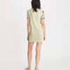 Silk-Front T-Shirt Dress