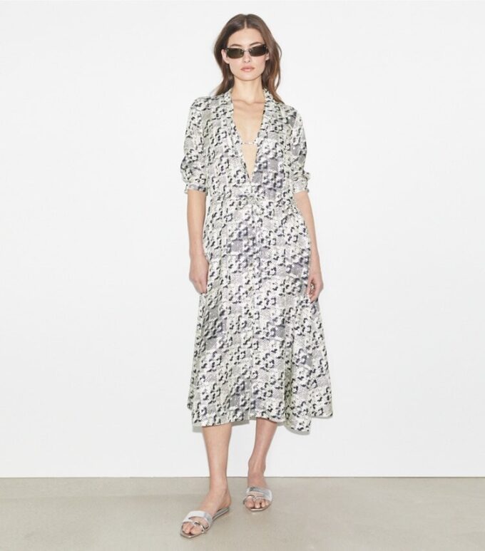 Silk Midi Dress