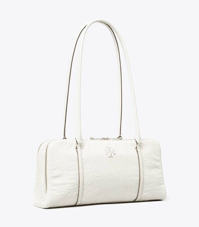 Small Crinkle Leather Marshmallow Satchel Small Crinkle Leather Marshmallow Satchel
